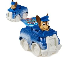 Paw Patrol Chase'o transporto priemonė, policijos automobilis, sniegomobilis, 7 cm