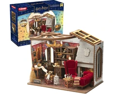 Puremind Harry Potter Sulankstomas medinis modelis scena Pokój Bendra Gryffindor dėlionė 3D DIY