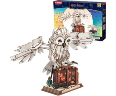 Puremind Harry Potter Sulankstomas medinis Hedvigos modelis su judančiais sparnais 3D dėlionė DIY