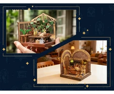 Puremind Harry Potter Sulankstomas medinis modelis scena Lekcje Zielarstwa 3D dėlionė DIY