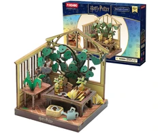 Puremind Harry Potter Sulankstomas medinis modelis scena Lekcje Zielarstwa 3D dėlionė DIY