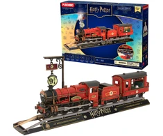 Puremind Harry Potter Sulankstomas medinis traukinio modelis Hogvartso ekspresas su šviesa ir garsu, 3D dėlionė "pasidaryk pats"
