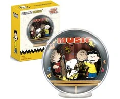 „Puremind“ sulankstomas medinis „Snoopy Peanuts“ kamuoliuko koncerto naktį 3D „pasidaryk pats“ dėlionė
