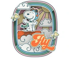 „Puremind“ sulankstomas medinis „Snoopy Peanuts“ magnetinis „Pilot Dreams“ 3D dėlionė