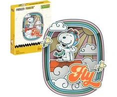„Puremind“ sulankstomas medinis „Snoopy Peanuts“ magnetinis „Pilot Dreams“ 3D dėlionė