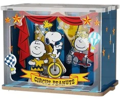 „Puremind“ sulankstomas medinis modelis „Snoopy Peanuts“ cirko scenos talentų šou 3D dėlionė „pasidaryk pats“