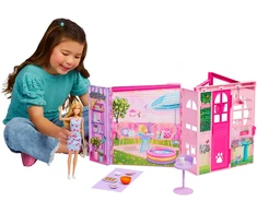 Mattel Rinkinys Barbie Dreamland Weekendowy domek dla lalek komplektas su priedais + lalka