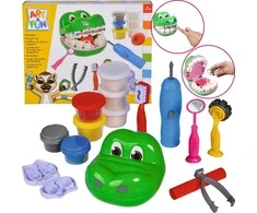 Rinkinys Ciastolina Mały Dentysta Krokodyl + priedai