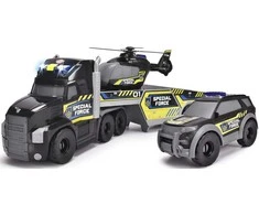 Simba Interaktyvus greitosios pagalbos transporto priemonių rinkinys su sunkvežimiu, sraigtasparniu ir policijos automobiliu, šviesomis ir garsu