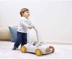 Stumiamų automobilių rinkinys su kaladėlėmis, 17 dalių, karvė, kačiukas