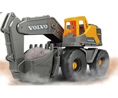 Dickie Rinkinys Volvo Važiuoklė budowlany Koparka Auto Priedai + Kask Ochronny
