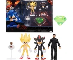 Jakks Pacific „Sonic 3 The Hedgehog“ 5 dalių figūrėlių rinkinys, skirtas filmų kolekcijai (3+)