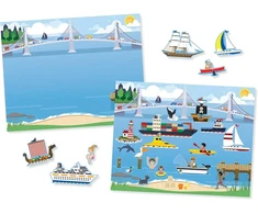 Sticker Pad Pojazdy Rinkinys plansz i naklejek daugkartinio naudojimo Melissa &amp; Doug