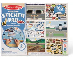 Sticker Pad Pojazdy Rinkinys plansz i naklejek daugkartinio naudojimo Melissa &amp; Doug