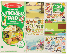 Daugkartinio naudojimo lipdukai Gyvūnai Aplinka Kraštovaizdžiai 150 vnt. Melissa&amp;Doug
