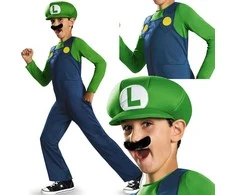 Jakks Pacific Super Mario karnavalinis kostiumas berniukui Luigi kostiumas 109-126 cm (4-6 metų)