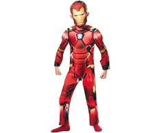 Rubies Marvel Iron Man karnavalinis kostiumas, raudonas maskavimas, 122–128 cm (7–8 metai)