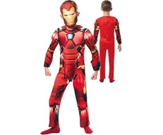 Rubies Marvel Iron Man karnavalinis kostiumas, raudonas maskavimas, 122–128 cm (7–8 metai)