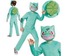 Karnavalinis kostiumas Pokemon Bulbasaur kostiumas žalias persirengimas Kigurumi 137-149 cm (10-12 metų)