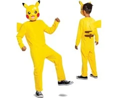 Jakks Pacific Karnavalinis kostiumas Pokemon Pikachu kostiumas geltonas kigurumi maskuotė 137-149 cm (10-12 metų)