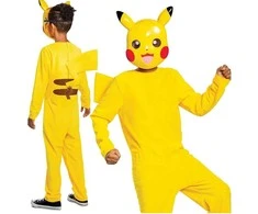 Jakks Pacific Karnavalinis kostiumas Pokemon Pikachu kostiumas geltonas Kigurumi maskuotė 109-126 cm (4-6 metai)