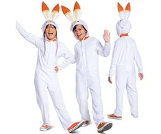 Karnavalinis kostiumas Pokemon Scorbunny kostiumas baltas maskuoklis 126-136 cm (7-8 metai) Kigurumi