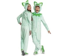 Karnavalinis kostiumas Pokemon Sprigatito kostiumas žalias maskavimas 127-136 cm (7-8 metai) Kigurumi
