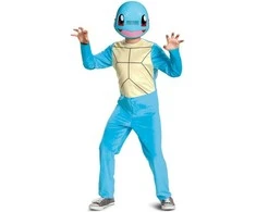 Karnavalinis kostiumas Pokemon Squirtle kostiumas mėlynas maskavimas 109-126 cm (4-6 metai)