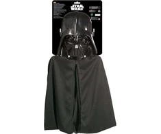 Rubies Žvaigždžių karų karnavalinis kostiumas Star Wars Darth Vader kostiumas Juoda puošni suknelė kaukė + apsiaustas