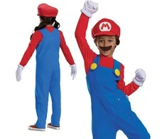 Super Mario karnavalinis kostiumas berniukams ir mergaitėms 109-126 cm (4-6 metų amžiaus)