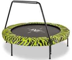 EXIT Tiggy Junior trampoline with bar ø140cm - juodas/žalias