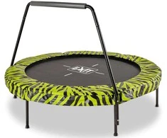 EXIT Tiggy Junior trampoline with bar ø140cm - juodas/žalias