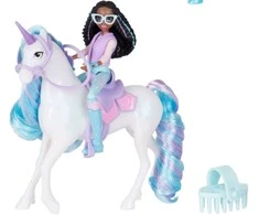 Unicorn Academy Unicorn Academy Set Figūros Layla &amp; Glacier mergina ir vienaragis + priedai