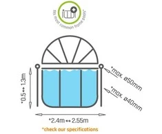 EXIT pool dome ECO ø244cm - universal (also for Intex/Bestway)