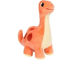 Small Foot Žavingas mielas oranžinis dinozauro formos pliušinis žaislas, 17 cm