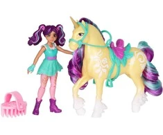 Unicorn Vienaragis Academy Vienaragis Akademijos figūrėlės Ava &amp; Leaf mergaitė ir vienaragis + priedai