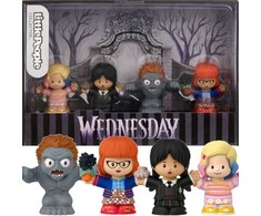 Fisher Price Wednesday Rinkinys figurki kolekcjonerskie 6 cm Enid Sinclair Dr Valerie Kinbott potwór Hyde