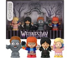 Fisher Price Wednesday Rinkinys figurki kolekcjonerskie 6 cm Enid Sinclair Dr Valerie Kinbott potwór Hyde