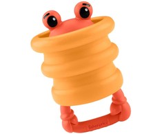 Mattel Zabawka sensoryczna grzechotka kūdikiams Krab su silikonową sprężynką