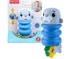 Mattel Zabawka sensoryczna grzechotka kūdikiams Mors su silikonową sprężynką