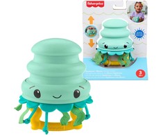 Mattel Zabawka sensoryczna grzechotka kūdikiams Meduza su silikonową sprężynką