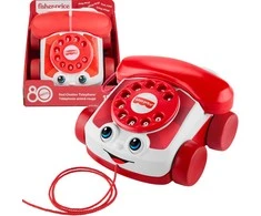 Fisher-price Klasikinis raudonas telefonas traukiamas žaislas