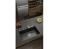Deante granitinė virtuvinė plautuvė Deante Eridan, ZQE_T103, Anthracite