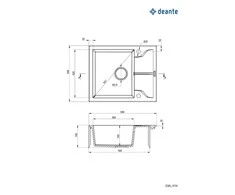 Deante granitinė virtuvinė plautuvė Deante Andante, ZQN_G11A, Metallic graphite