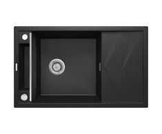 Deante granitinė virtuvinė plautuvė su magnetais Deante Magnetic ZRM G113, Metallic graphite