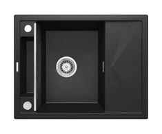 Deante granitinė virtuvinė plautuvė su magnetais Deante Magnetic ZRM G11A, Metallic graphite