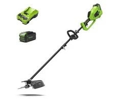 Greenworks styginė žoliapjovė ir krūmapjovė viename 40V GD40BCK4 (su 4Ah akumuliatoriumi)