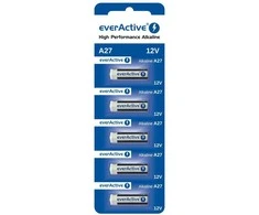 5 x šarminės baterijos „everActive 27A 12V“ – blisterinėje pakuotėje, 5 vnt.