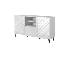 Cama Meble Baldai - Abeto Komoda 150x42x82 Balta Blizgi