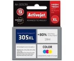 Rašalo Kasetė - Activejet AH-305CRX Pakeitimas HP 305XL 18 ml Mėlyna, Magenta, Geltona